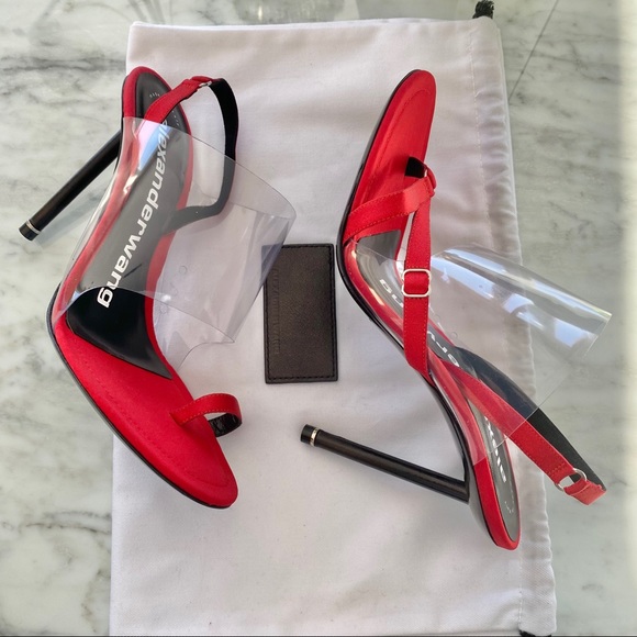 ✨Most sexy✨ALEXANDER WANG RED KAIA HEELED SANDALS - Picture 2 of 16